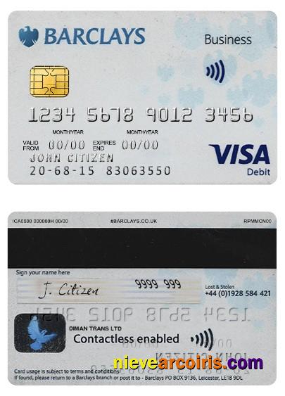 United Kingdom Barclays PLC visa card